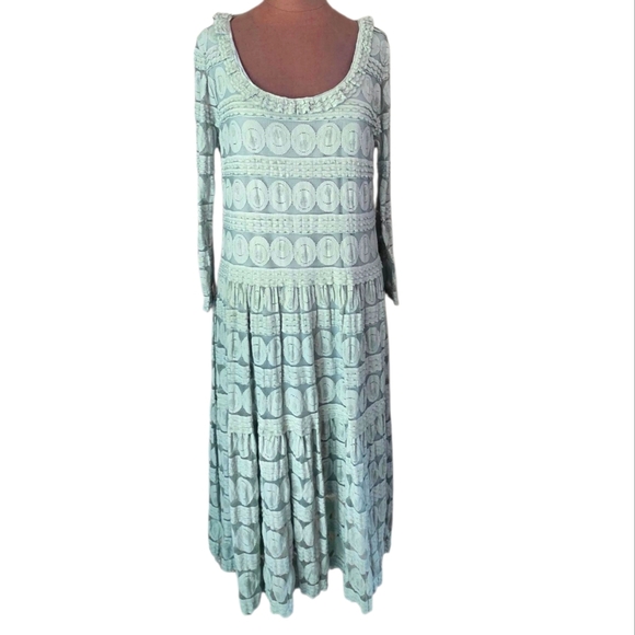Sundance Willow Spa Lace Long Sleeve Modest Round Neck Maxi Dress Size P XL - Picture 9 of 14